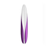 Vibratore OVO F11 viola e bianco motivo a V con superficie lucida in silicone