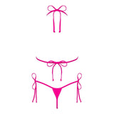 Costume mare rosa completo Obsessive Bella Vista su sfondo bianco dettaglio reggiseno e slip