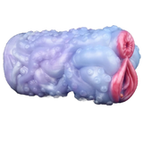 Vista laterale orizzontale masturbatore Octopus Orana apertura anatomica rosa e superficie tentacolare