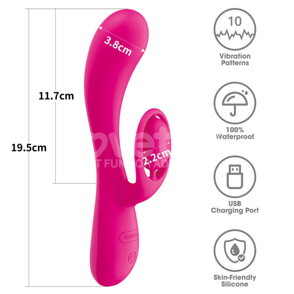 Orbit Vibratore Rabbit con Stimolatore Rotante