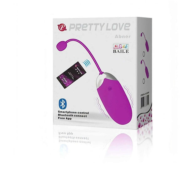 Scatola imballaggio ovetto vibrante Abner Pretty Love con icona Bluetooth