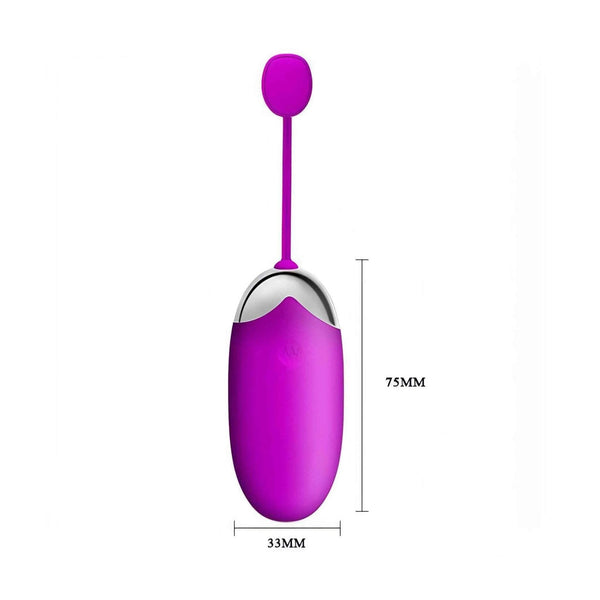 Dimensioni ovetto vibrante Abner: 75 mm altezza e 33 mm diametro