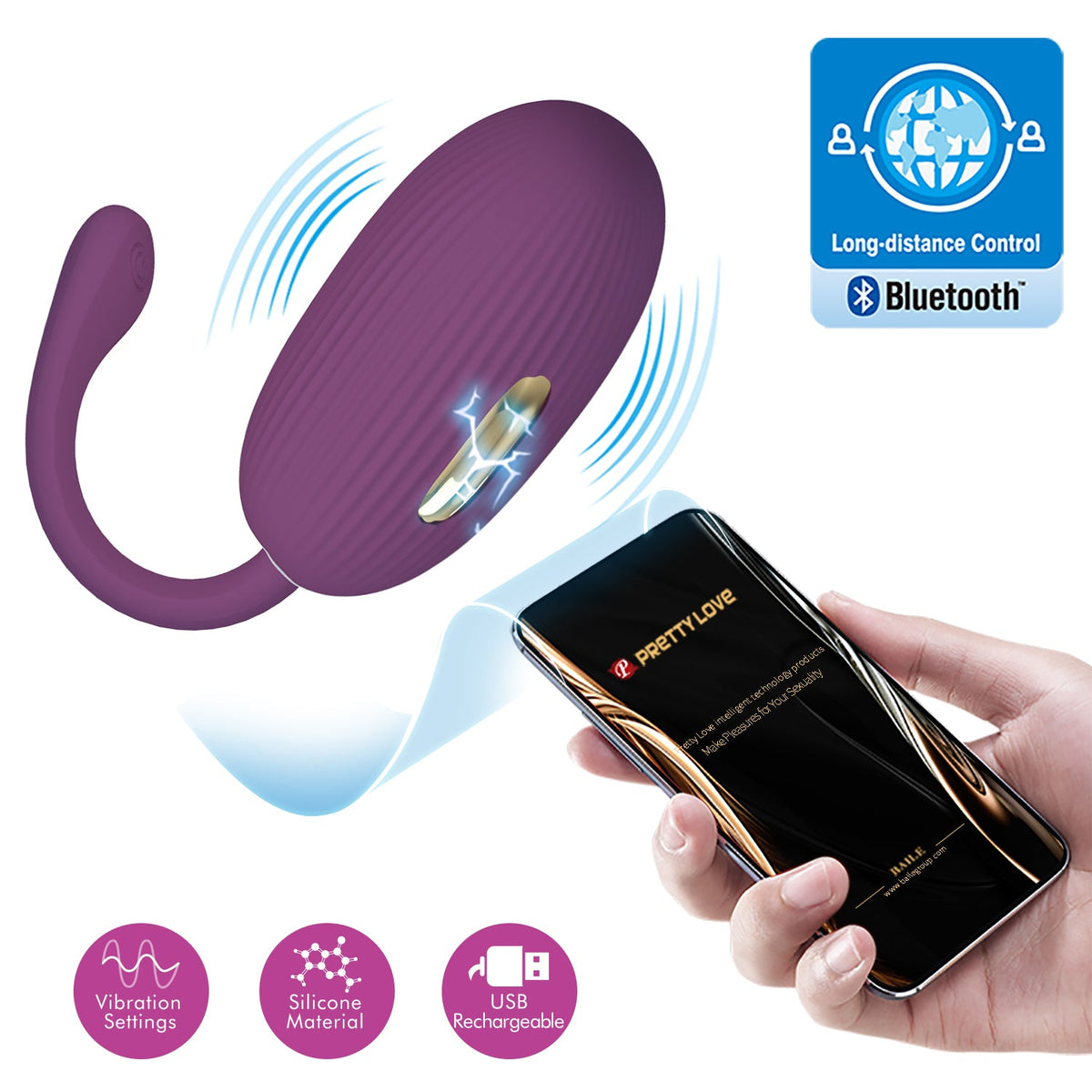 Ovetto Wireless con Elettrostimolazione e Vibrazione