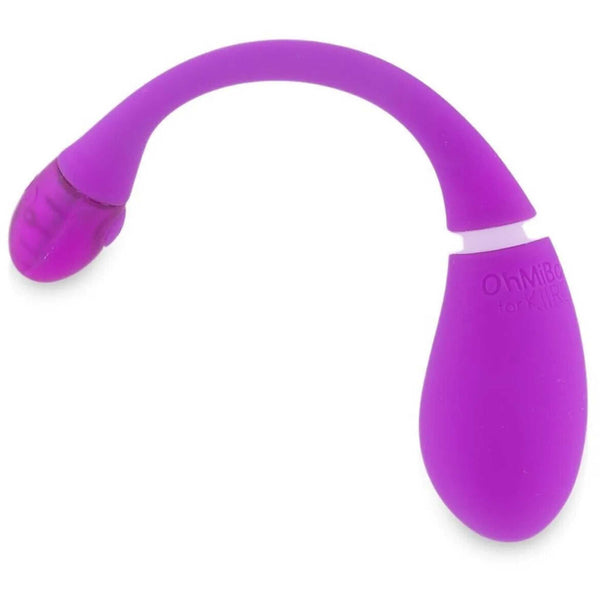 Ovulo vibrante Esca 2 viola curvo silicone medicale estremità trasparente