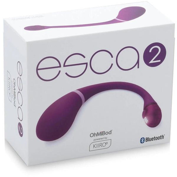 Scatola imballaggio ovulo vibrante Esca 2 viola Bluetooth powered by Kiiroo