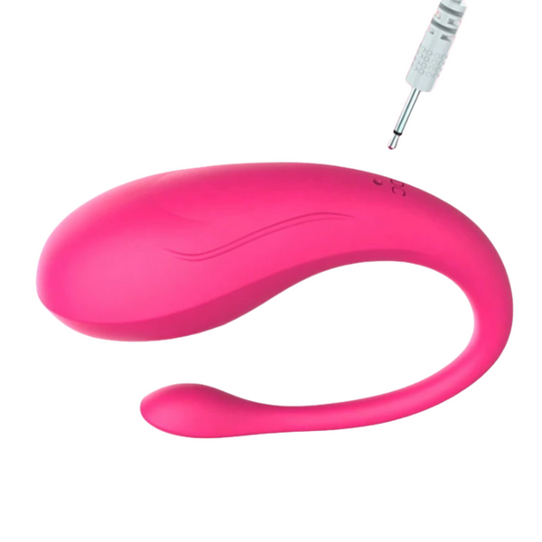 Ovulo Vibrante Wireless Lush rosa con superficie ondulata e connettore DC