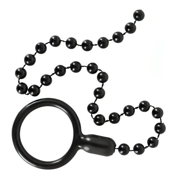 Palline anali collegate ad anello fallico - Nero