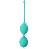 Palline Kegel silicone azzurre doppia sfera posizione verticale