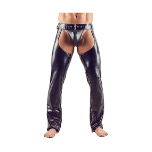 Pantalone con scollature, cintura e zip laterali