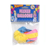 Confezione 8 palloncini Pecker Balloons X-RATED colori vari