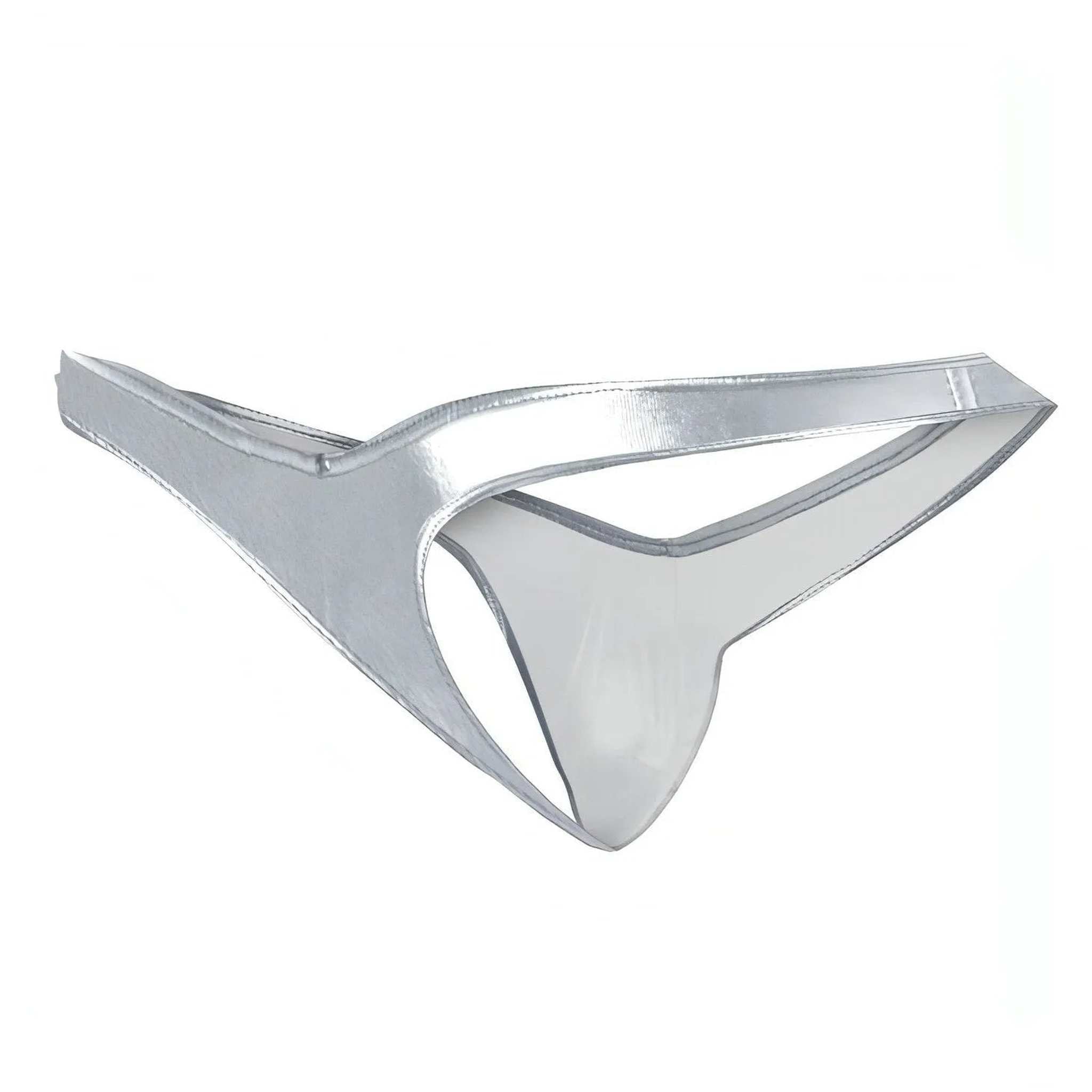 Perizoma Argentato Lucido con Push Up