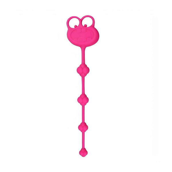 Perline anali silicone rosa forma rana con quattro sfere