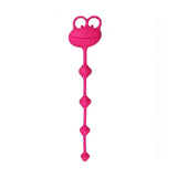 Vista frontale toy anale silicone rosa design rana