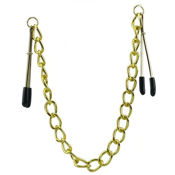 Pinze per Capezzoli Lunghe Catena Maglia Grossa Oro
