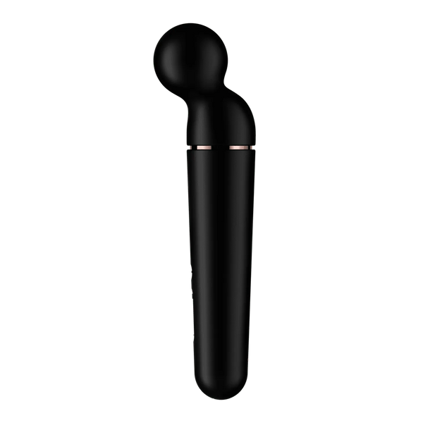 Vibratore Planet Wand-er nero con fascia oro rosa dettaglio testa