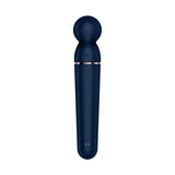 Vibratore Satisfyer Planet Wand-er blu opaco con logo SF e fascia rosa oro