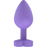 Plug anale viola ToyJoy silicone corpo a goccia e base cuore