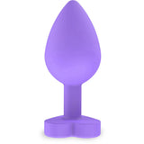 Plug anale silicone viola ToyJoy vista frontale base cuore