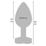 Schema dimensioni plug anale analo 8,5 cm altezza corpo 7,5 cm