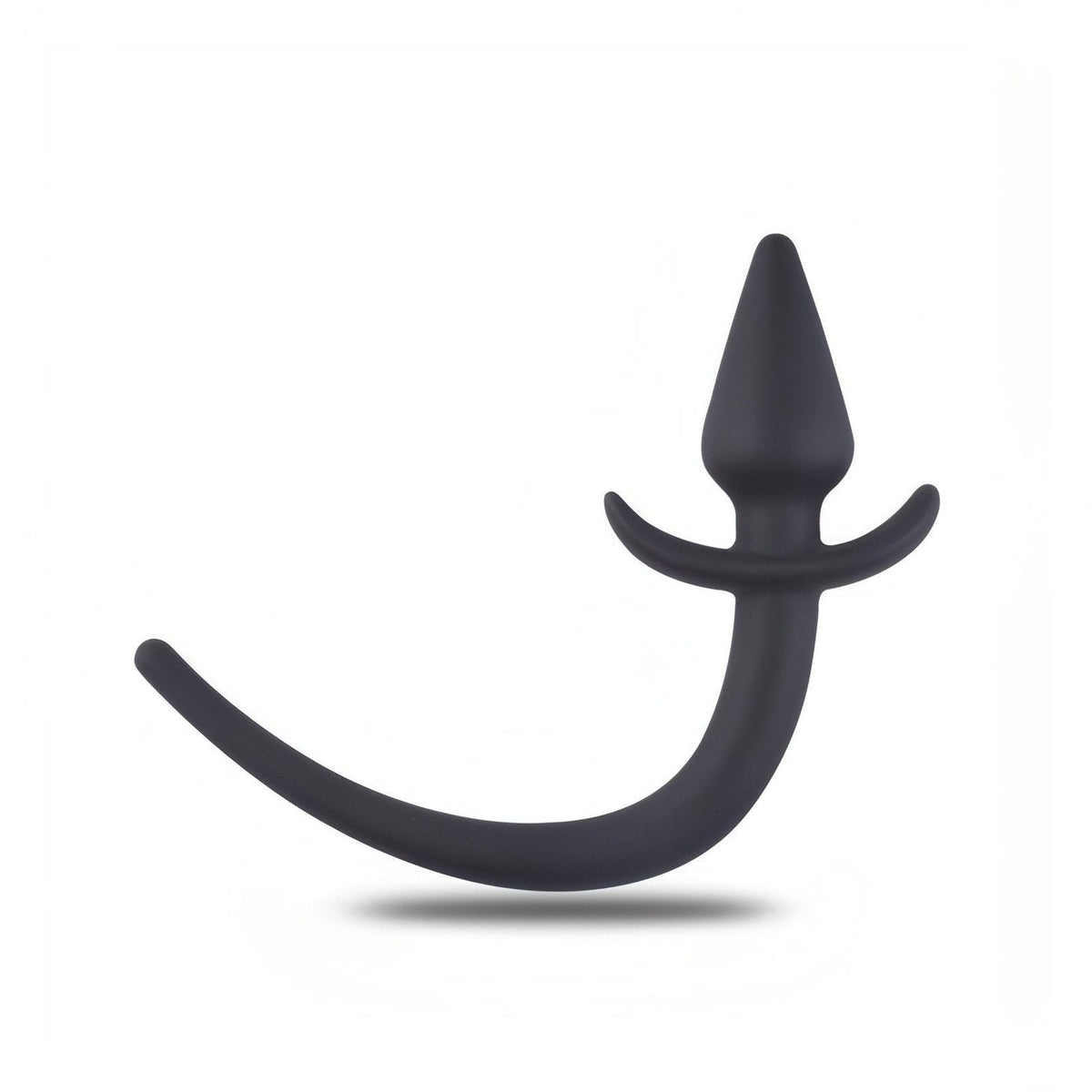 Anal Plug With Silicone Tail - Black