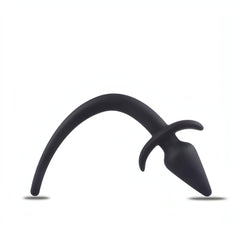 Anal Plug With Silicone Tail - Black