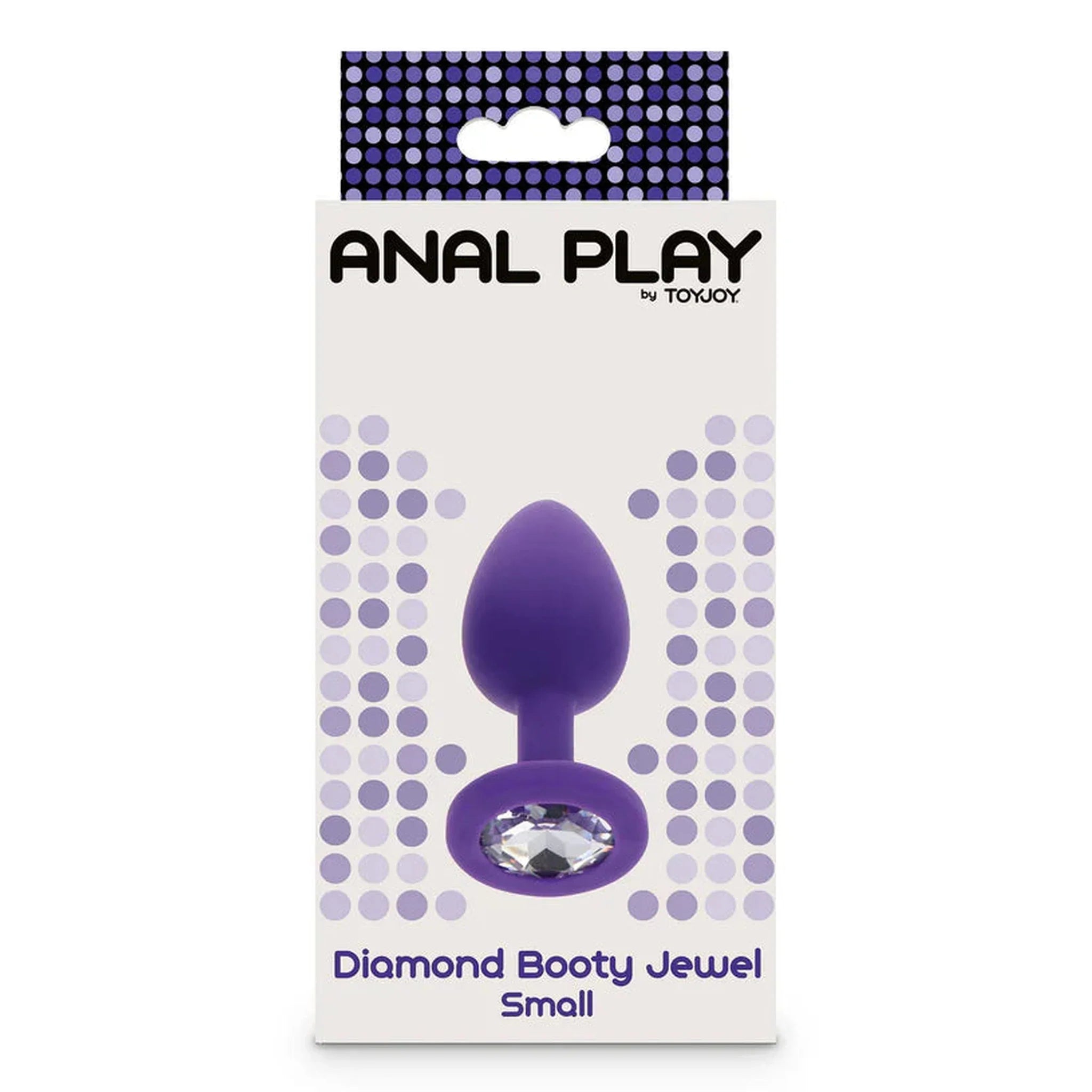 Plug Anale Con Diamante - Medium, in Silicone Viola
