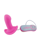 Plug anale rosa Couture Collection con telecomando decorato a fiori