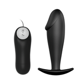 Plug Anale Vibrante Design con glande scolpito - 12 Modalità Di Vibrazione, Nero