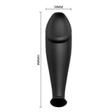 Plug Anale Vibrante Design con glande scolpito - 12 Modalità Di Vibrazione, Nero