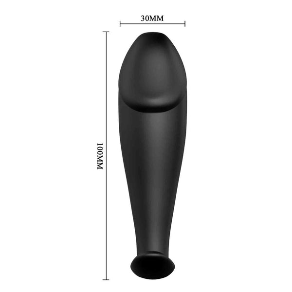 Plug Anale Vibrante Design con glande scolpito - 12 Modalità Di Vibrazione, Nero