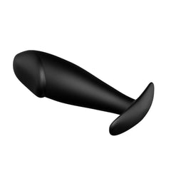 Plug Anale Vibrante Design con glande scolpito - 12 Modalità Di Vibrazione, Nero