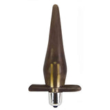 Plug anale vibrante multispeed grigio fumo con base a croce e motore cromato