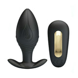 Plug Anale Wireless con Potente motore da 12 modalità di vibrazione - Ricaricabile, Impermeabile, Nero