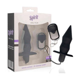 Confezione Plug Anale Wireless Nero Spirit con telecomando e 10 modalità vibrazione