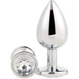 Plug Anale in Metallo Con Diamante Bianco - Large