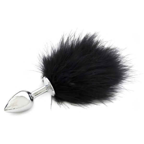 Plug Anale in Metallo PomPomp Nero