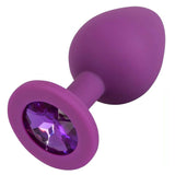 Plug Anale in Silicone Con Diamante Taglia Medium