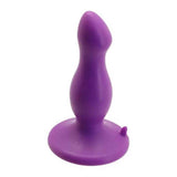 Plug anale viola Timeless verticale a goccia con superficie lucida e punta arrotondata