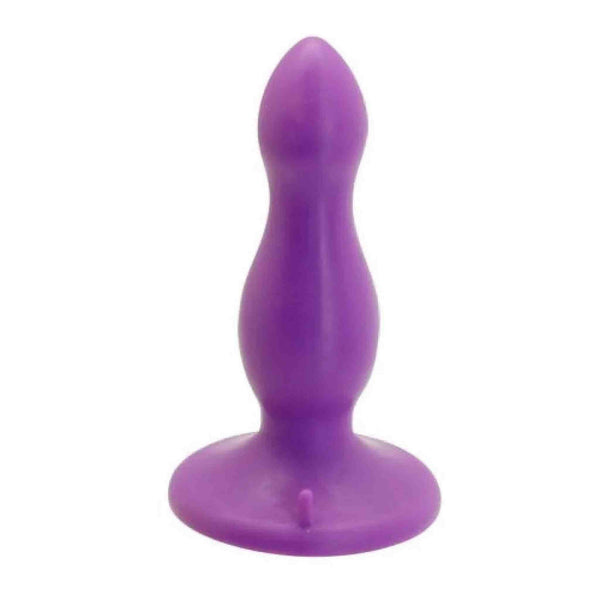 Fronte plug anale viola Timeless simmetrico con base circolare e dettaglio centrale