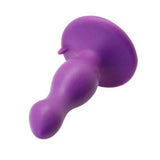 Plug anale viola Timeless in silicone liscio con base ampia e protuberanza laterale