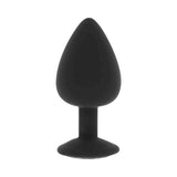 Plug anale in silicone con Diamante bianco - Taglia XL, Nero
