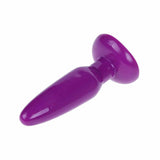 Plug anale morbido viola lucido con base larga per sicurezza