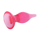 Base a ventosa circolare plug anale rosa visto da dietro