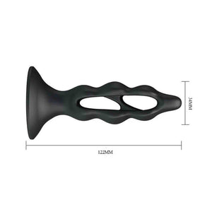 Plug anale nero con sistema di contrazione