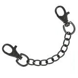 Polsiere con doppia imbottitura con catena in metallo nero - Realizzate in pelle vegana