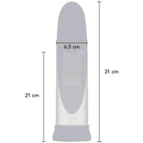 Schema tecnico dimensioni pompa pene sviluppatore cilindrica altezza 31 cm