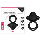 Power Clit Doppio Anello Fallico Vibrante con Stimolatore Clitorideo