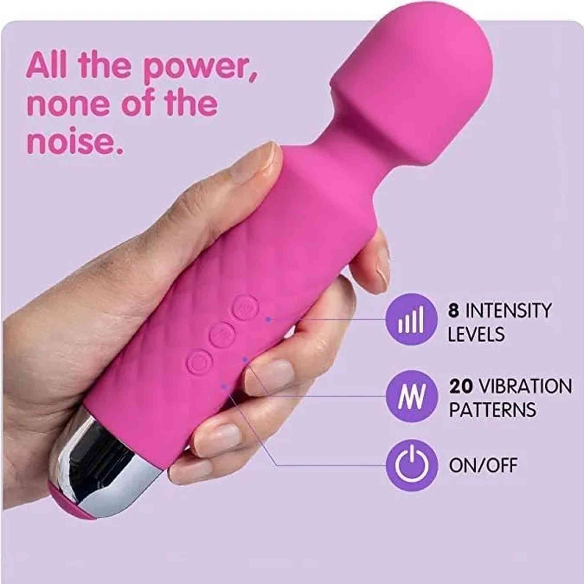 Power Wand Con Frequenze ed Intensità Personalizzabili Fucsia