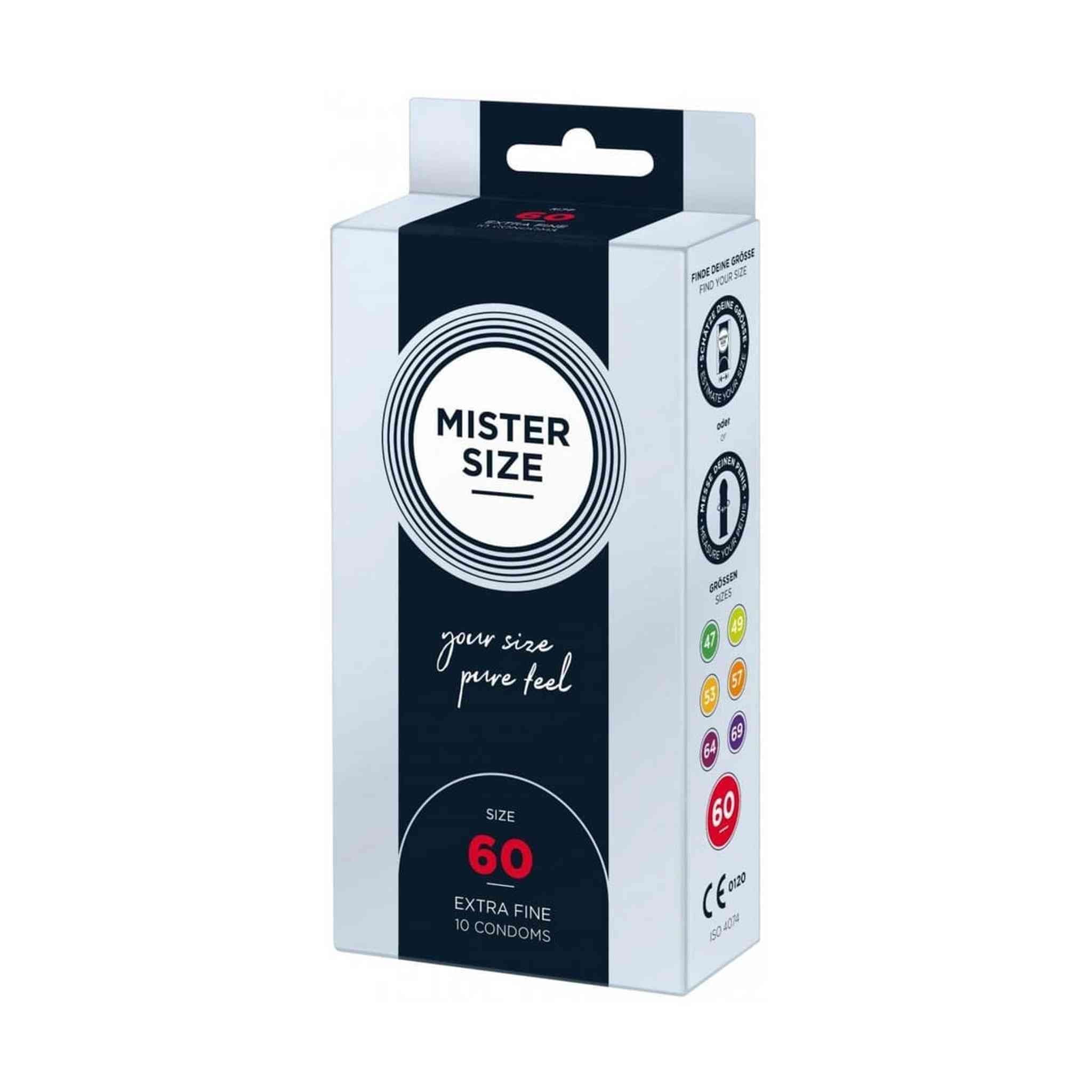 Preservativi 60 mm Extra Fini – Lattice Naturale, Taglia L, Ultra Sensibili