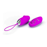 Vibratore uovo viola Pretty Love Julia con superficie liscia in silicone e telecomando ovale